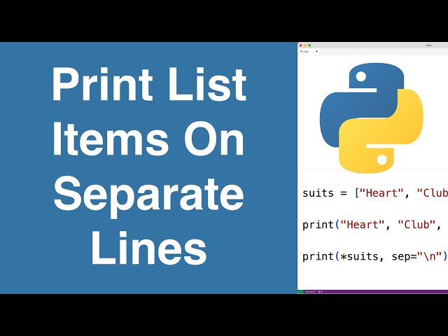 Print List Items On Separate Lines | Python Example