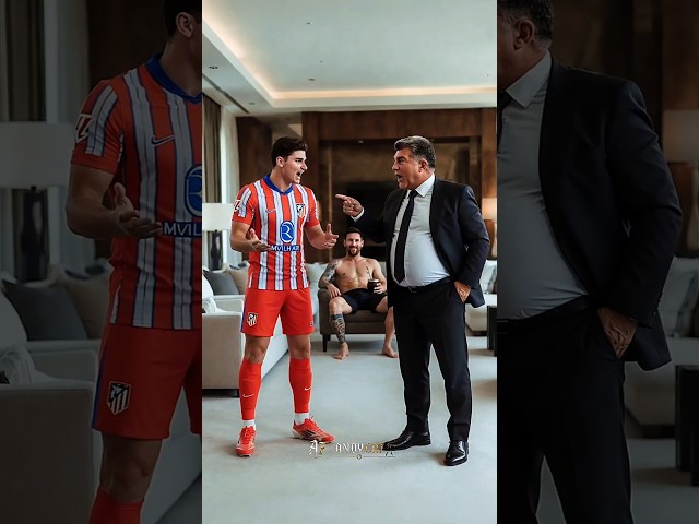 Julian Alvarez argues with Joan Laporta about not signing for Barcelona...#JulianAlvarez #JoanLap...