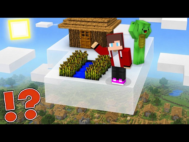 JJ and Mikey Survive on the Cloud in Minecraft !?