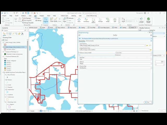 ArcGIS Pro - Creating an outline/boarder using Buffer (Analysis Tool)