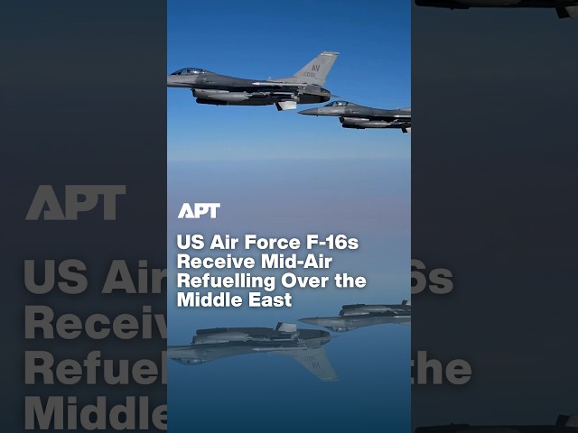 Mid-Air Refuelling: US KC-135 Tanker Tops Up F-16 Fighter Jets | APT