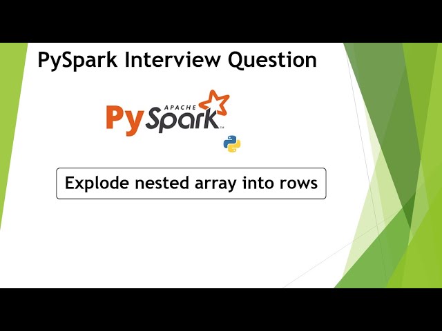 12. Explode nested array into rows | Interview Questions | PySpark PART 12