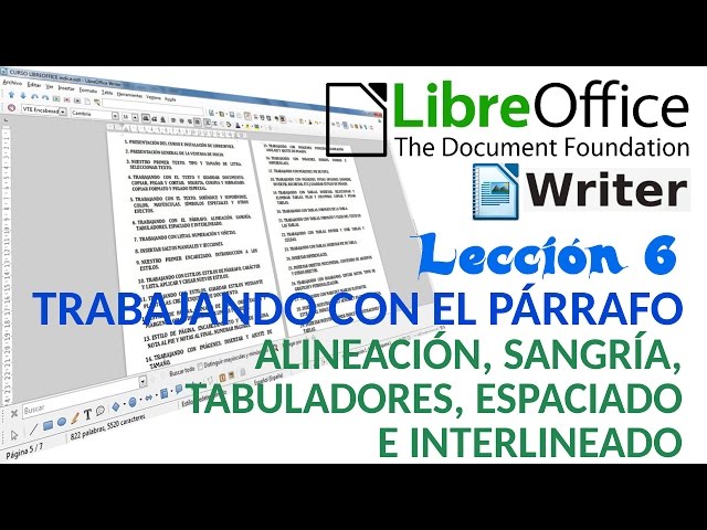 LibreOffice Writer Tutorial - 06/40 Alignment, indentation, tabs, spacing and line spacing.