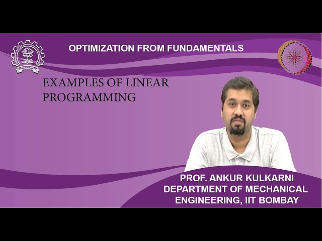Lecture 11C: Examples of Linear Programming