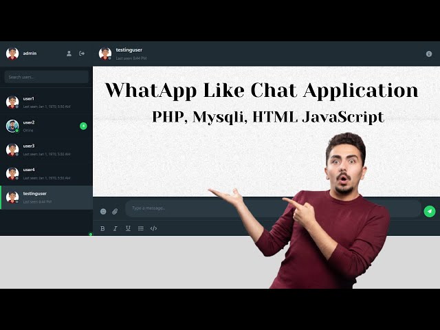 Professional Private Chat Application - PHP Mysqli HTML JavaScript