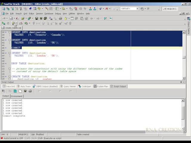 CREATE TABLE WITH CONSTRAINTS - ORACLE - SQL