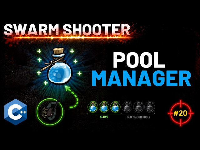 Health Potion and Pool Manager - C++ Swarm Shooter with Raylib (no Engine) (#20)