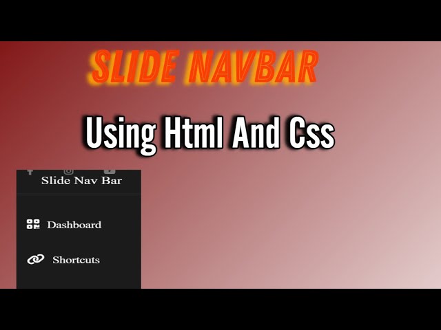 Slide Bar Using Html and Css - From Coding Hub