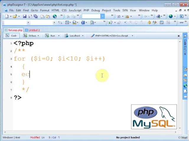 PHP - for loop