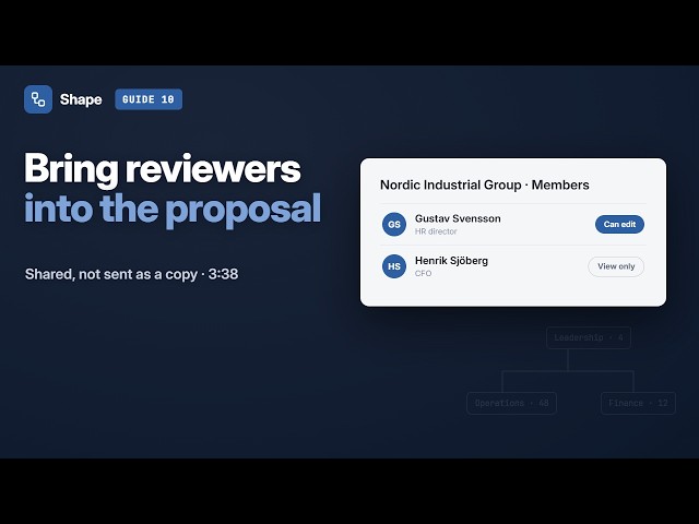 Shape guide 10: Sharing the proposal for review (share key, Can edit and View only)