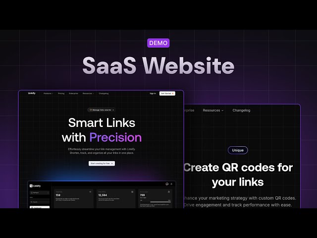 Introducing Next.js SaaS Website with Tailwind CSS, Shadcn UI, Aceternity UI, Clerk, Prisma, MongoDB