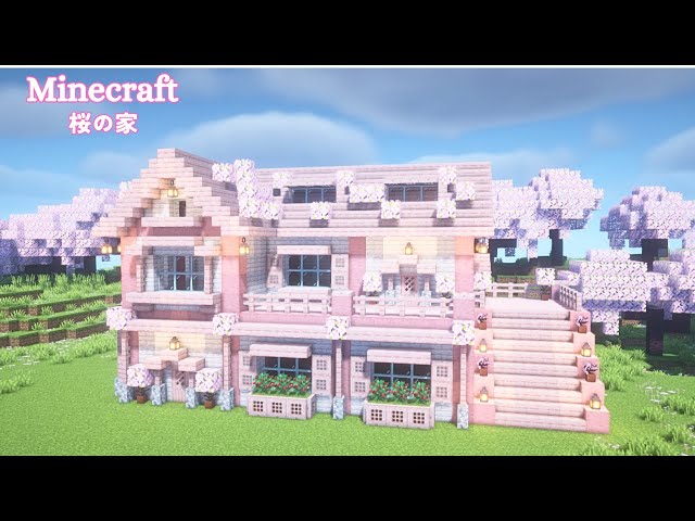 Minecraft: How to Build a Pale Oak and Cherry Blossom House  Tutorial