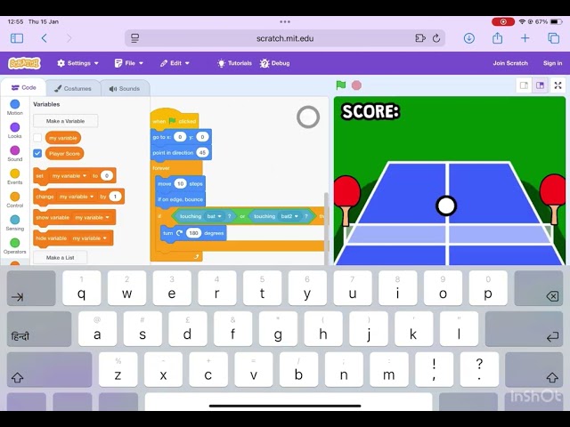 🏓 Scratch Ping Pong Game | Simple & Fun Arcade Game!