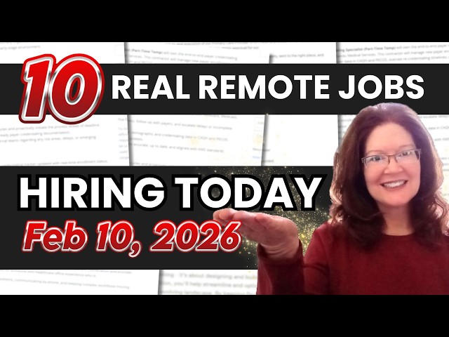 Overnight / Part Time / Beginner Friendly / Entry Level: 10 Remote Jobs Availalbe Today
