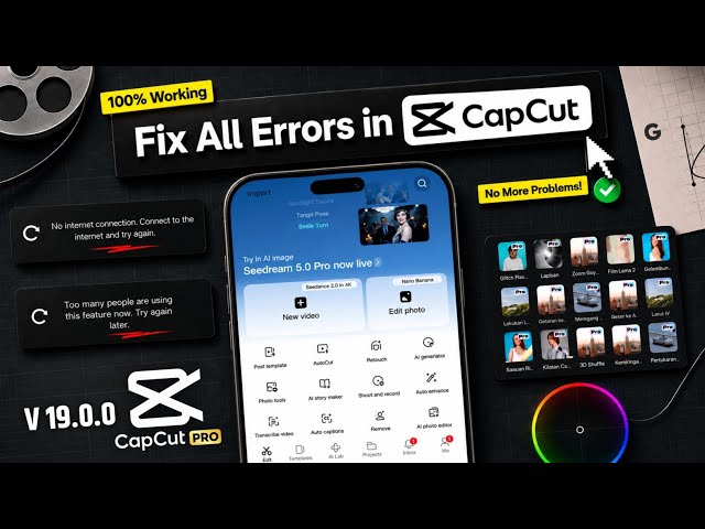 CapCut 19.0.0 New Update No Internet Problem Fix | Full Working 2026 |Capcut No Internet Problem Fix