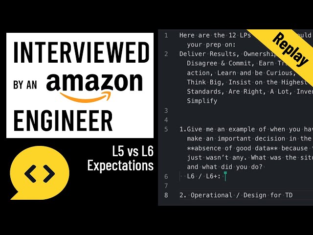 Amazon L5 vs L6 Expectation: Behavioral Interview with a Staff-Level Amazon Engineer