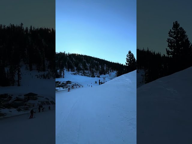 Ski Heavenly Gun Barrel Express to Powder Bowl lift w/SnowPals.org #skiing #skiheavenly #shorts #raw
