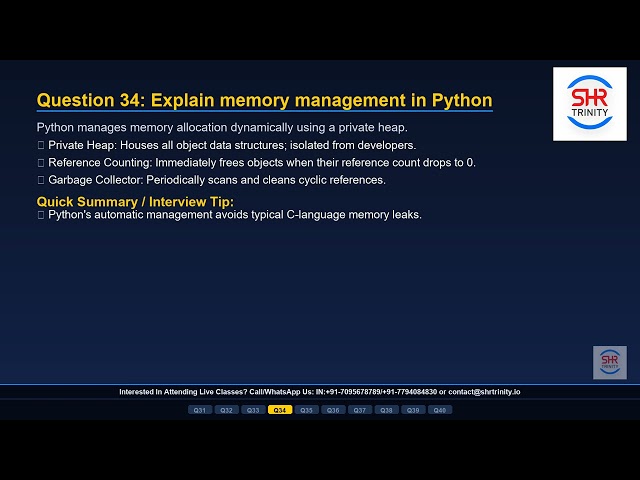 Python Interview Questions Series | Part 4: Advanced Python (Questions 31–40) | SHR Trinity