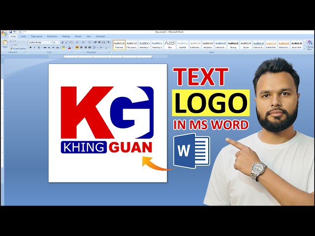 How to Make a Professional Text Logo in MS Word | KG Text Logo Design Tutorial in MS Word (Hindi)
