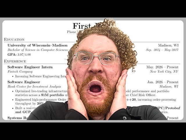 This Software Engineer Intern Gets ZERO Interviews | Recruiter Reviews Resume