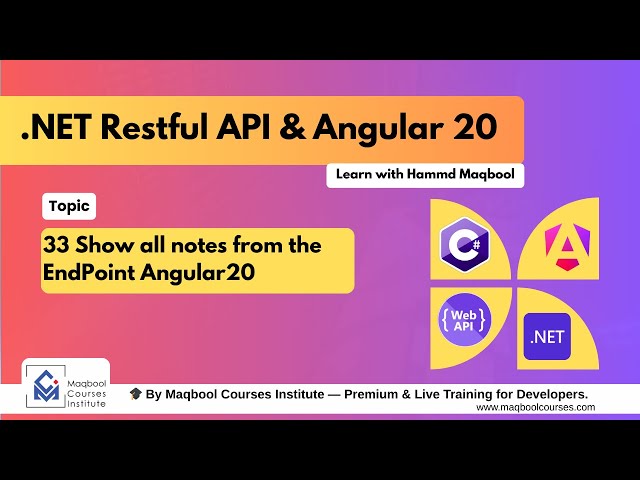 33 Show all notes from the endpoint in Angular20 | Restful API