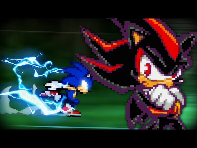 Sonic vs Shadow - Sprite Animation (Animated by Blue Nautic)