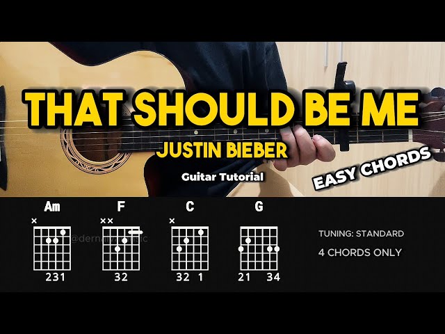That Should Be Me - Justin Bieber | Easy Guitar Tutorial For Beginners (CHORDS & LYRICS)