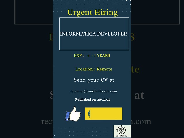 Informatica Developer #technology, #tech, #software, #programming, #coding, #developer,