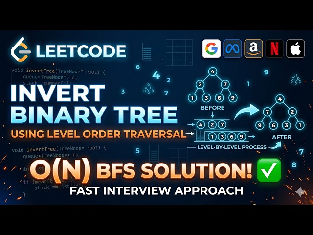 Invert Binary Tree | Iterative BFS Solution (O(n))