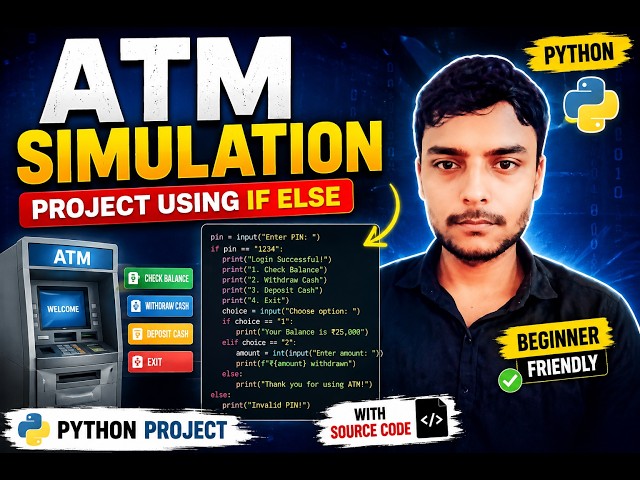 Python ATM Project 🚀 | ATM Simulator Using If-Else Conditions