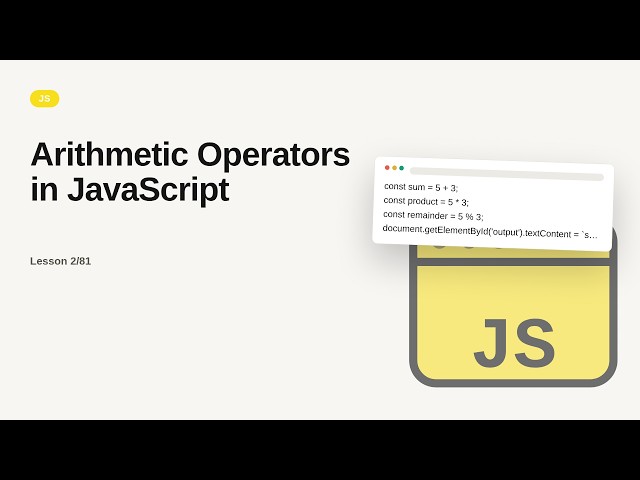 JavaScript - Web development basic Series: Arithmetic Operators in JavaScript