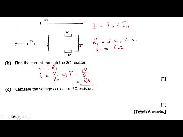 GCE and Grade 12 Physics Question on  ELECTRICITY