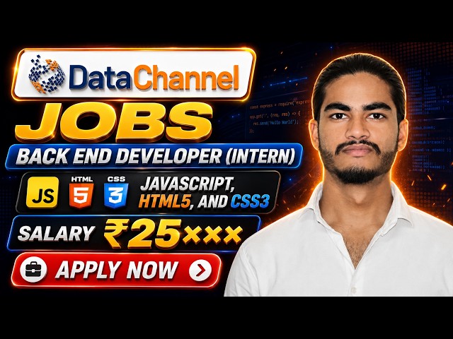 DataChannel Hiring Back End Developer Intern 2026 | Gurugram | Freshers Eligible | Apply Now