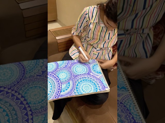 and this happened… #meditativemandalaart #aesthetic #creative #diy #mandala #satisfyingvideo