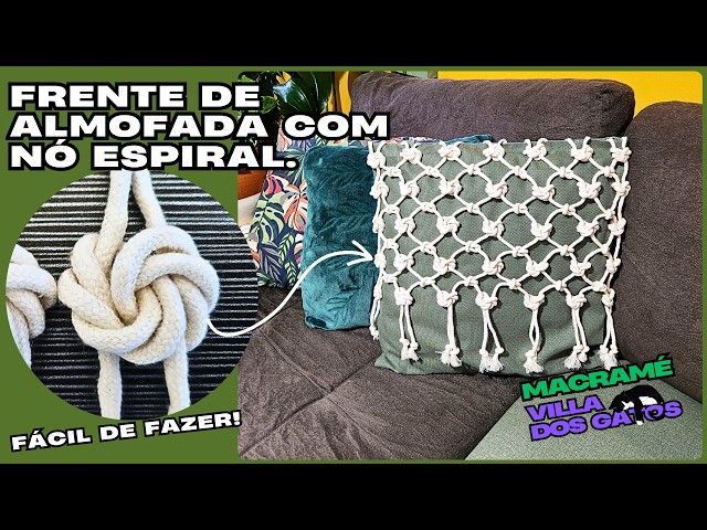 MACRAME PILLOW FRONT WITH A BRAND-NEW KNOT!! #macrame #pillowcover #crafts #howto