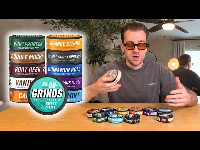 Grinds Coffee Pouches Review | 11 Flavor Variety Pack | Tobacco & Nicotine Free Caffeine Pouches