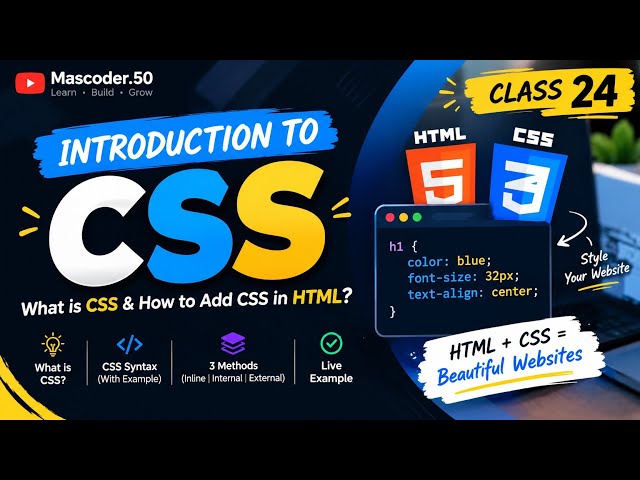 INTRODUCTION TO CSS [CLASS:24]