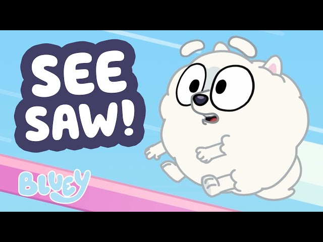 Pom Pom Takes a Tumble! 😮 🤍 | Bluey Season 2 Highlight - Seesaw ⭐️ | Bluey