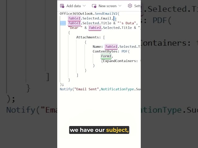 Power Apps Send Email with PDF Attachment (No Power Automate)