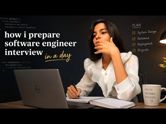 Intense software engineer interview prep in a day 🧑‍💻 
