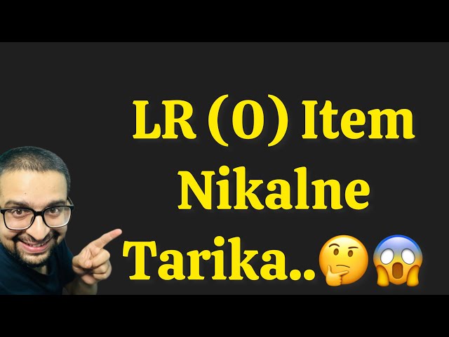 lr0 in compiler design | lr(0) items in compiler design