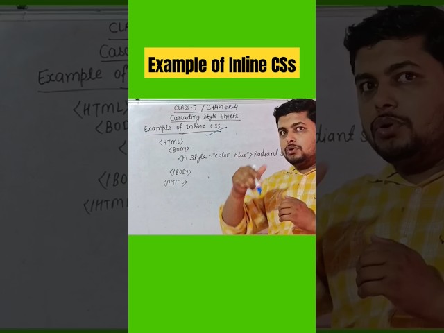 Example of Inline Css#ytshort #ytshorts #learnhtml5andcss3 #webdevelopment