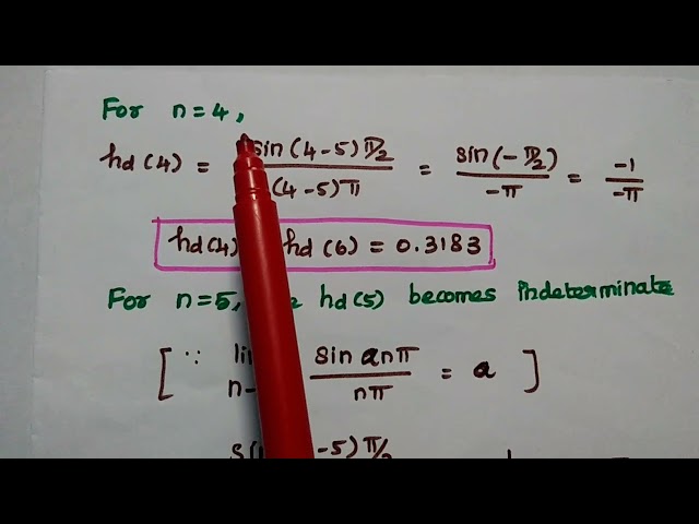 Blackman Window - Design of FIR Filter - Problem Solved - DTSP