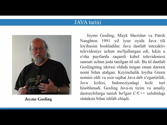 1.  Java tili va platformalari