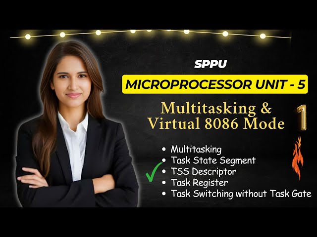 Microprocessor Unit-5 Multitasking & Virtual Mode ✅| Part 1| SPPU SE | 80386 Microprocessor