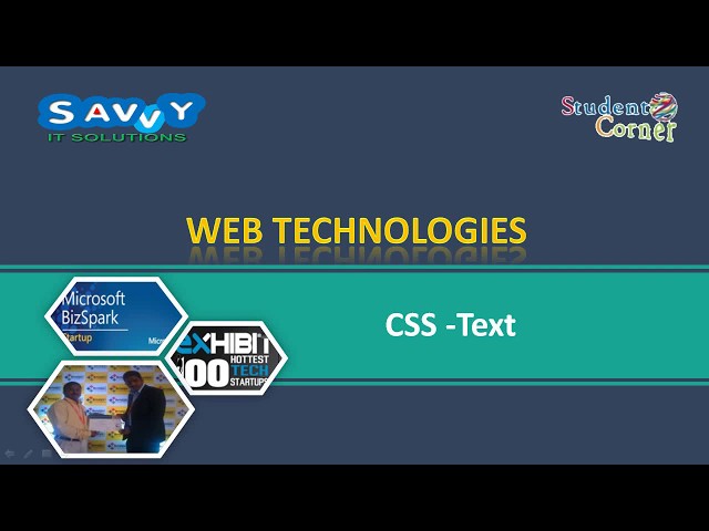 [2020]-Web Technologies - CSS TEXT