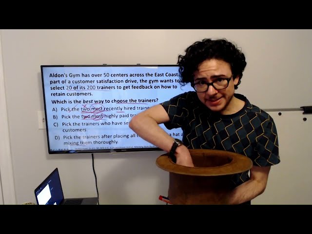 Statistics Sample Data Selection Problem with Math Reading Routine NC High School Integrated Math 3