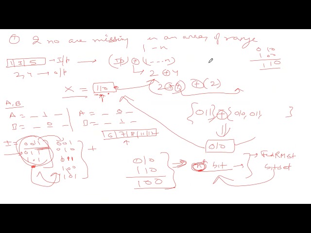 SearchingQuestions 3Find 2 missing number using XOR and other questions