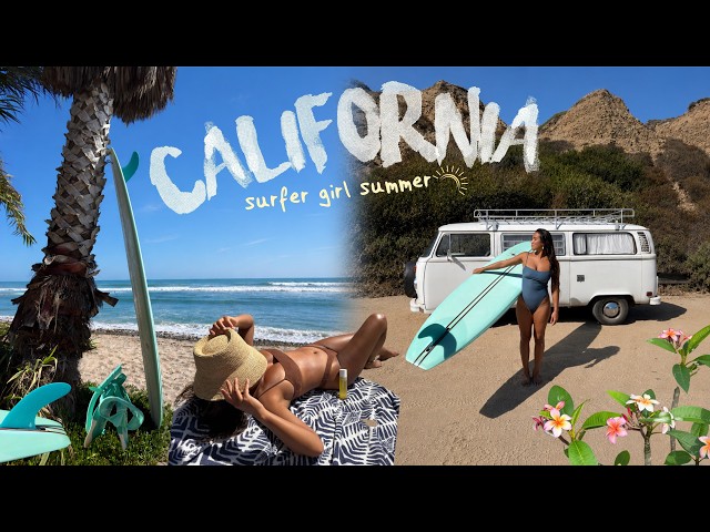 estilo de vida de chica surfista | bienestar y vibras veraniegas en el sur de California