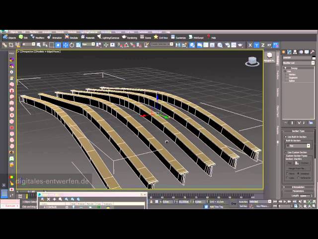 Grid structures 01: grid structures and trusses built out of splines in 3ds max